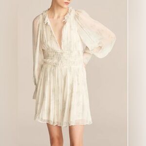 Rebecca Taylor Toile Silk Chiffon Dress Size 8